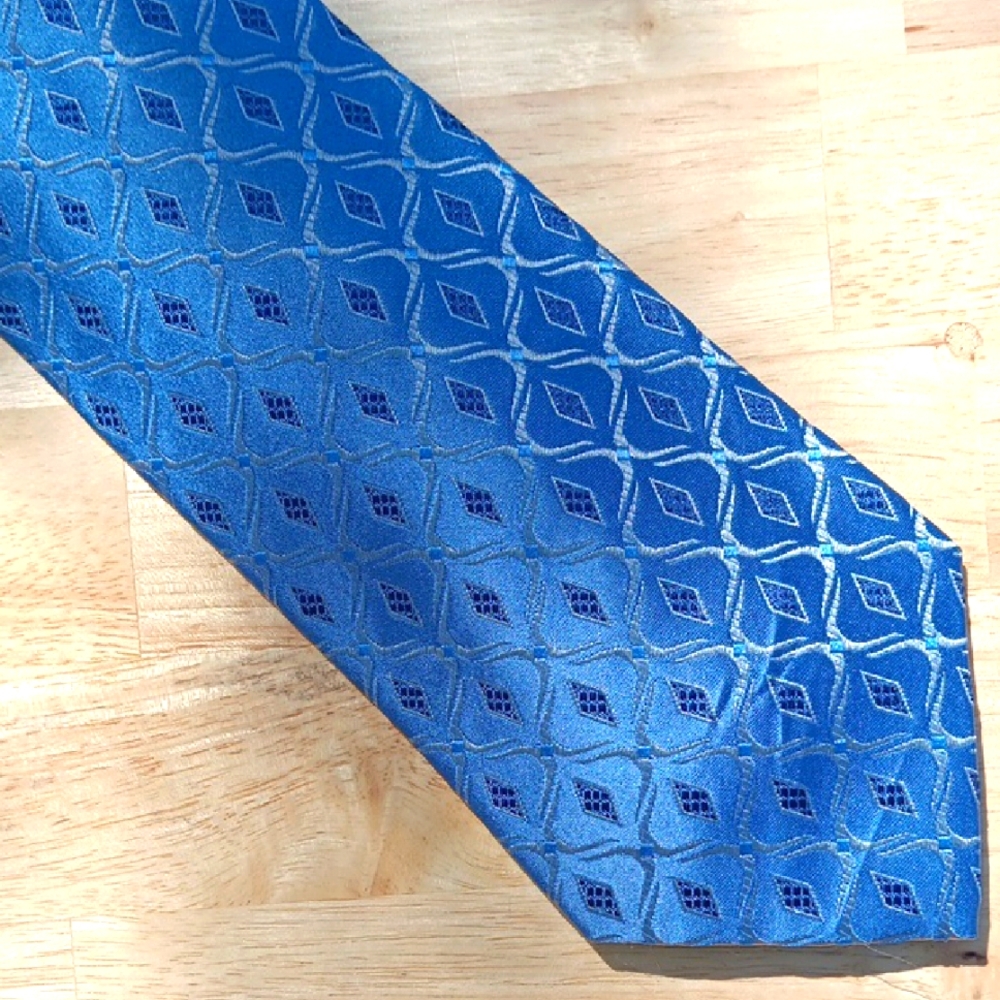 Blue Patterned Men's Tie